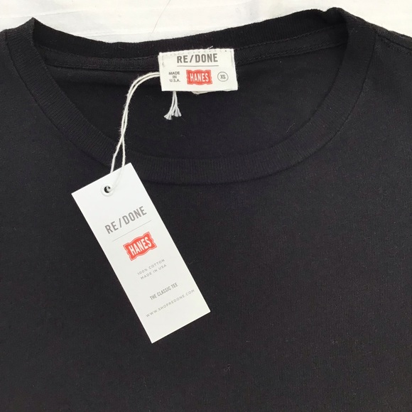 REDONE Tops | Redone Hanes Classic Black T Shirt | Poshmark